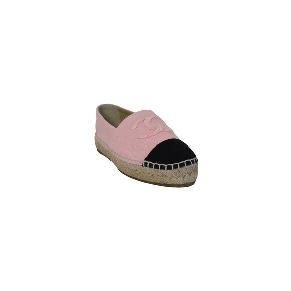 Chanel Denim Espadrilles Pink Black - Picture 1 of 4